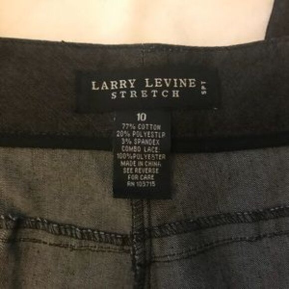 Larry Levine charcoal grey stretch capris - Picture 2 of 5